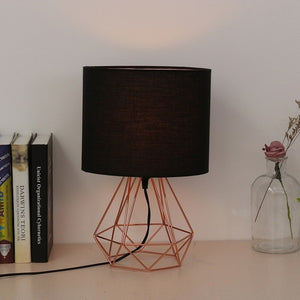 Geometric Bracket Table Lamps E27 Lamp Base Decorative Retro Shade Table Lights Bedside Home Lighting for Bedroom Living Room