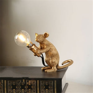 Italy Designer Mouse Resin Table Lamps Room Decorative Table Lamp for Bedroom Bedside Lamp Desk Lamp Home Deco Lighting Fixtures