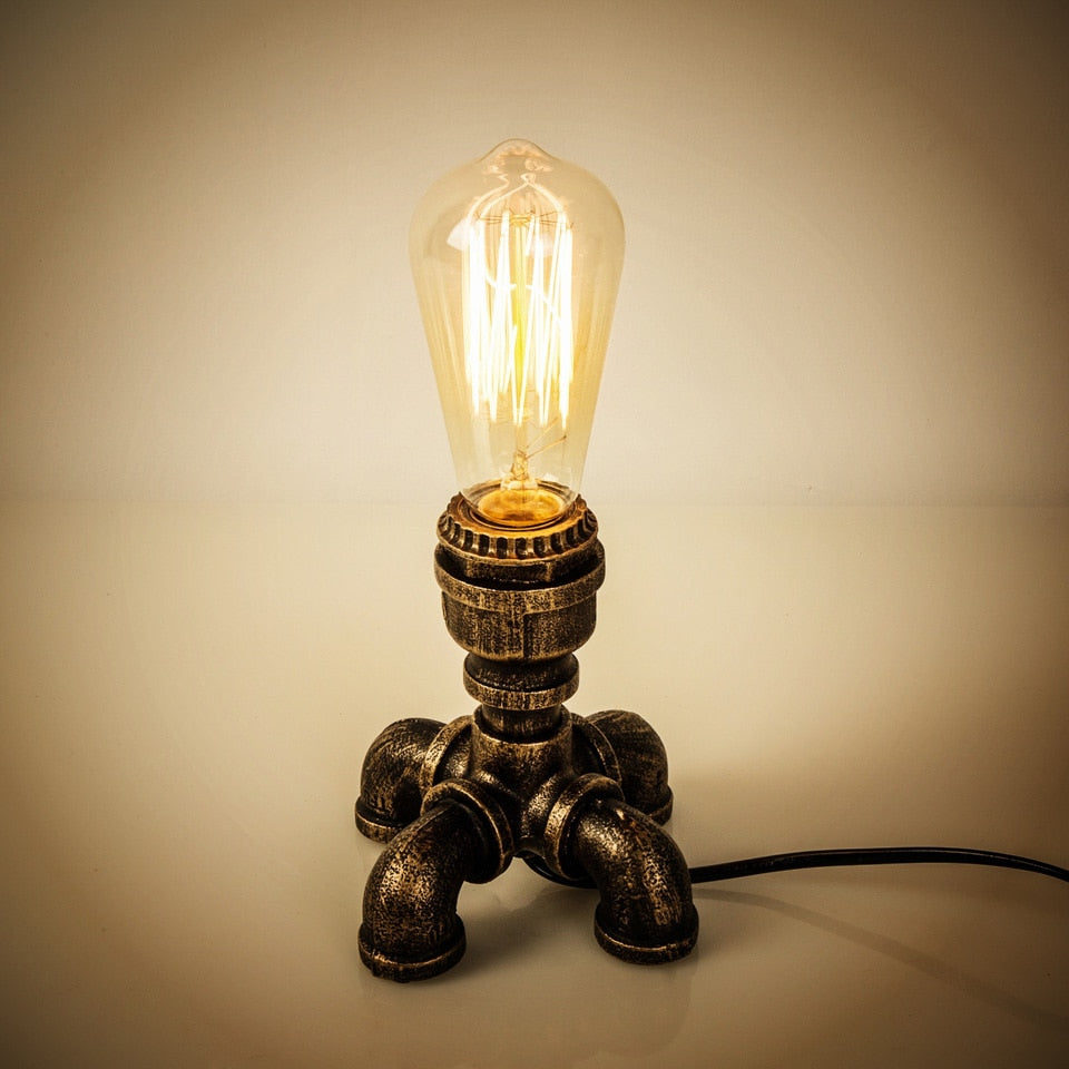 OYGROUP Iron Table Lamp Industrial Button Switch Desk Lamp Home Reading Lamp Office Light OY17T11-EU